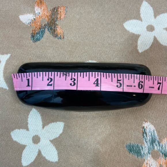 LULU GUINNESS LONDON HardCase Eyeglasses Sunglasses Reading Glasses Shinny Blk - Picture 5 of 7